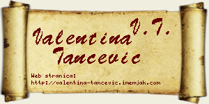 Valentina Tančević vizit kartica